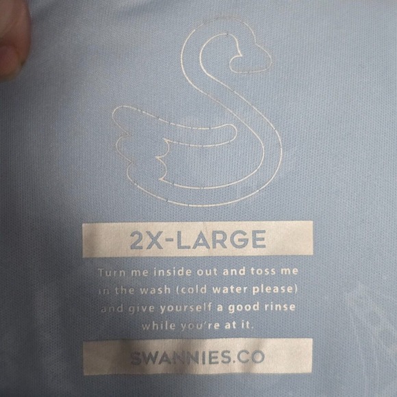 Swannies Mens Stretch Polo Shirt Size 2XL Blue Golf Logo Animal Print Active - Picture 6 of 12